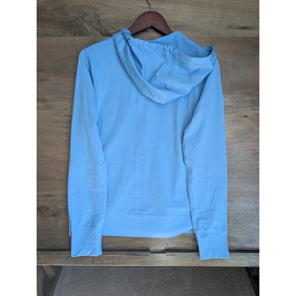 Vuori Halo Performance Hoodie 2.0 Womens XS Light Blue Spring Heather Zip-Up NWT - Picture 2 of 5